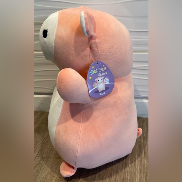 NWT Squishmallow HugMees 18” Elsa the Pink Lamb.. 2023 Easter plush. - Picture 2 of 7
